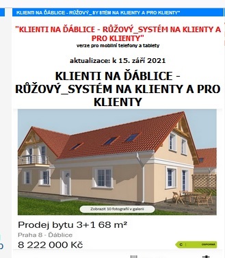 Klienti na byty 3+1 68 m2 Praha 8 - blice